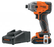 Truper Destornillador de Impacto 103253, Inalámbrico, 1/4", 3000 RPM