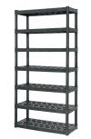 Truper Estante Escalonado 103600, 7 Niveles, Marco de Plástico, hasta 70kg, Negro