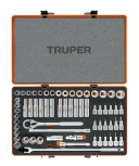 Truper Set de Herramientas 12892, 64 Piezas, Naranja