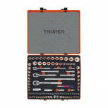 Truper Juego de Dados con Matraca 12893, 3/8", Acero, 103 Piezas