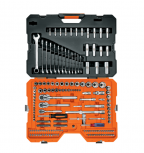 Truper Juego de Dados con Matraca 15695, 1/4", 3/8" y 1/2", Cromado, 210 Piezas