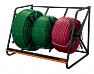 Truper Porta Manguera de Pared R-MAN, hasta 15 Metros, Negro