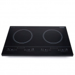 Turmix Parrilla Eléctrica PI2Q01, 2 Quemadores, Antiadherente, 1800W, Negro