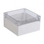 txPRO Gabinete de Plástico con Cubierta Transparente para Exteriores, 16 x 9cm, Blanco