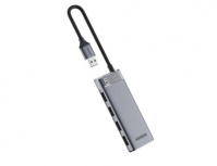 Ugreen Hub USB-A 3.2 Macho, 4x USB 3.2, 5 Gbit/s, Gris Metalizado