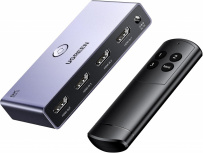 Ugreen Interruptor de Video HDMI 8K Ultra HD, 3 Puertos, Negro