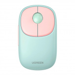 Mouse Ugreen Fun+, Inalámbrico, Óptico, 4.000DPI, RF Inalámbrico/Bluetooth, Rosa