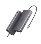 Ugreen Docking Station 15978 USB-C, 2 x USB-A 3.0, 2 x USB-A 2.0, 2 x HDMI, 1 x DisplayPort, 1 x RJ-45, 1 x 3.5mm, SD