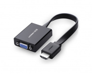 Ugreen Adaptador HDMI Macho - VGA Hembra, 25cm, Negro