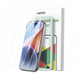 Ugreen Protector de Pantalla para iPhone 16 Pro, Vidrio Templado, Transparente
