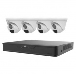 Uniarch Kit de Vigilancia XVR301-04F de 4 Cámaras CCTV Domo y 4 Canales, con Grabadora