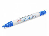 Uni Paint Marcador Permanente PX-20, Punto Mediano, Azul, 12 Piezas