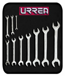 Urrea Juego de Llaves Españolas Pulido Espejo 3000D, 10 Piezas, Plata