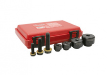 Urrea Juego de Sacabocados 50900, 7 Piezas, Rojo