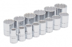 Urrea Juego de Dados 5400PAM, 1/2", Cromado, 12 Piezas