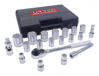 Urrea Juego de Dados con Matraca 5400PBM, 1/2", Cromado, 20 Piezas