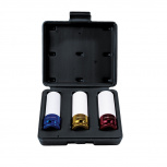 Urrea Juego de Dados de Impacto 7300MP, 1/2", 3 Piezas, Azul/Amarillo/Rojo
