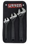 Urrea Juego de Llaves Ajustables 795S, 3 Piezas, Plata