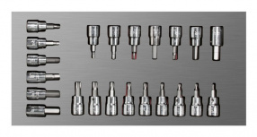 Urrea Juego de Dados con Matraca CH108L, 3/8", Cromado, 22 Piezas