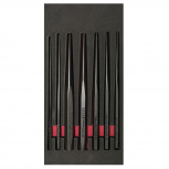 Urrea Juego de Punzones Botadores Largo CH124, 7 Piezas, Negro