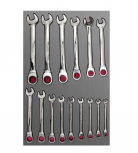 Urrea Juego de Llave Combinada CH313L, 8-24mm, 15 Piezas, Acero