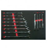 Urrea Juego de Llaves Combinadas Extralargas, 12 Piezas, Cromado