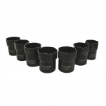 Urrea Juego de Dados P1900, 7 Piezas, Negro