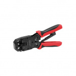 Urrea Pinza Ponchadora para Cable Modular UTP/STP 302, RJ-11/RJ-12/RJ-22/RJ-45, Negro/Rojo