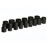 Urrea Juego de Dados 74201, 1/2", 15 Piezas, Negro