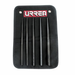 Urrea Juego de Punzones Botadores Largos 99B, 5 Piezas, Negro