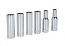 Urrea Juego de Dados de Impacto Largos S11M, 3/8", 11 Piezas, Plata