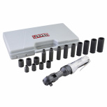 Urrea Juego de Matracas Neumáticas UP886K, 3/8", Negro