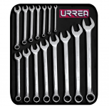Urrea Juego de Llave Combinada 1201TF, 15 Piezas, Cromo Vanadio