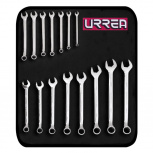 Urrea Juego de Llave Combinada 1206TF, 7-21mm, 15 Piezas, Acero Cromado