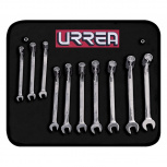 Urrea Juego de Llave Combinada 1270HMF, 10-19mm, 10 Piezas, Cromo Vanadio