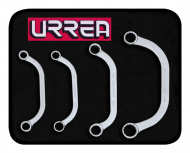 Urrea Juego de Llave de Obstrucción Métrica 1700AM, 10-19mm, 4 Piezas, Acero aleado