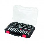 Urrea Juego de Dados con Matraca 4701CD, 1/4", Cromado, 70 Piezas