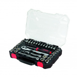 Urrea Juego de Dados con Matraca 5201CD, 3/8", Acero, 47 Piezas