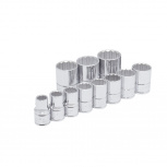 Urrea Juego de Dados 54111, 1/2", Cromado, 11 Piezas