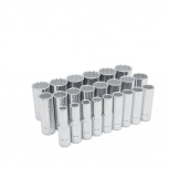 Urrea Juego de Dados 54201, 1/2", Cromado, 23 Piezas