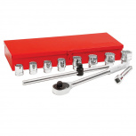 Urrea Juego de Dados con Matraca 5500NR, 3/4", Acero, 12 Piezas