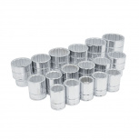 Urrea Juego de Dados 55205, 3/4", Cromado, 17 Piezas