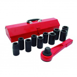 Urrea Dado de Impacto 750012LH, 3/4", Acero, 12 Piezas
