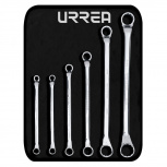 Urrea Juego de Llave de Estrías 8100CM, 9-26mm, 6 Piezas, Acero Cromado