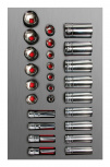 Urrea Juego de Dados y Accesorios CH106L, 3/8", Cromado, 26 Piezas