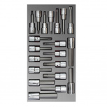 Urrea Juego de Dados CH110L, 1/2", Acero, 20 Piezas