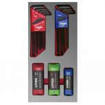 Urrea Juego de Llave Hexagonal CH120L, 1.5-10mm, 46 Piezas, Cromo Vanadio