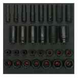 Urrea Juego de Dados CH218, 1/2", Óxido Negro, 29