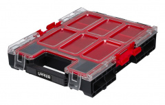 Urrea Caja de Herramientas CPOR10, 12 Compartimentos, Negro/Rojo