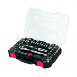 Urrea Juego de Dados con Matraca JCD01, 1/4", 3/8" y 1/2", Cromado, 63 Piezas